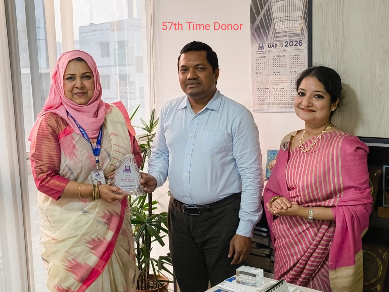 Donors receiving post-donation care
